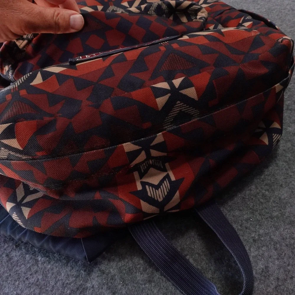 JanSport Digibreak Backpack Aztec Geometric Print Navy Rust JS00T50F Laptop Bag